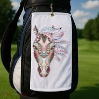 Native American Geometric Horse Golf Towel thumb 2