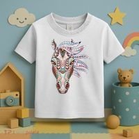 Native American Geometric Horse Toddler T-Shirt thumb 3