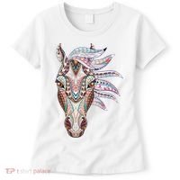 Native American Geometric Horse Women's T-Shirt thumb 0