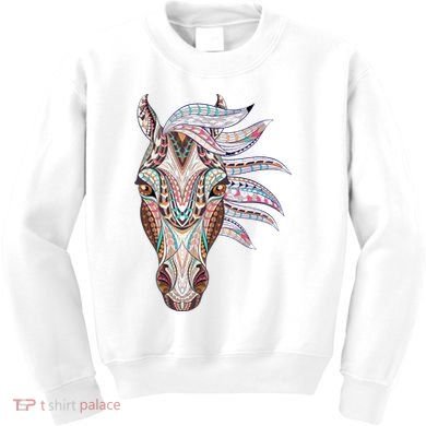 Native American Geometric Horse Kids Sweatshirt