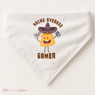NACHO AVERAGE GAMER FUNNY GAMING MEME USA-Made Doggie Bandana