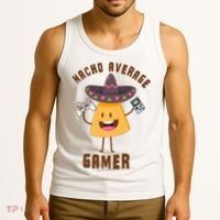 NACHO AVERAGE GAMER FUNNY GAMING MEME Tank Top thumb 3