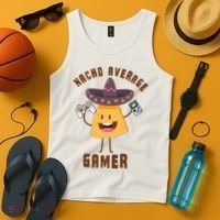 NACHO AVERAGE GAMER FUNNY GAMING MEME Tank Top thumb 4