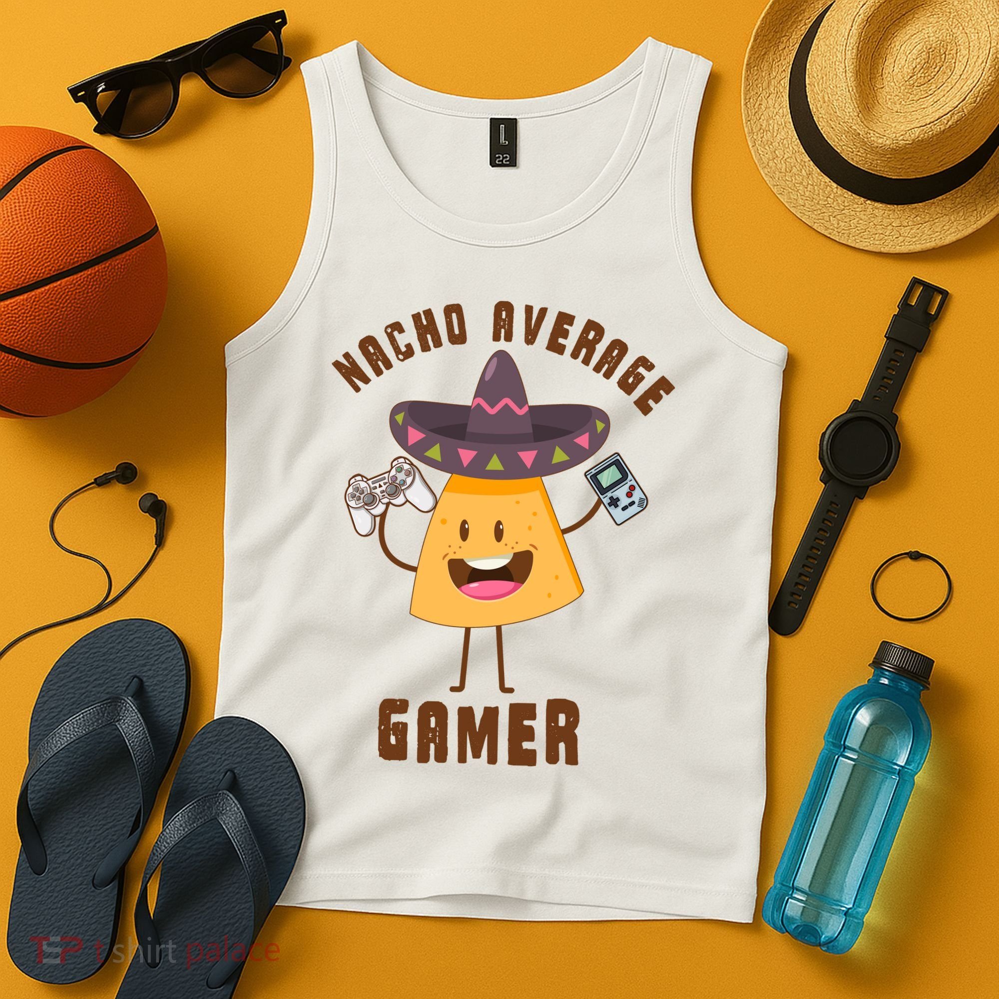 NACHO AVERAGE GAMER FUNNY GAMING MEME Tank Top