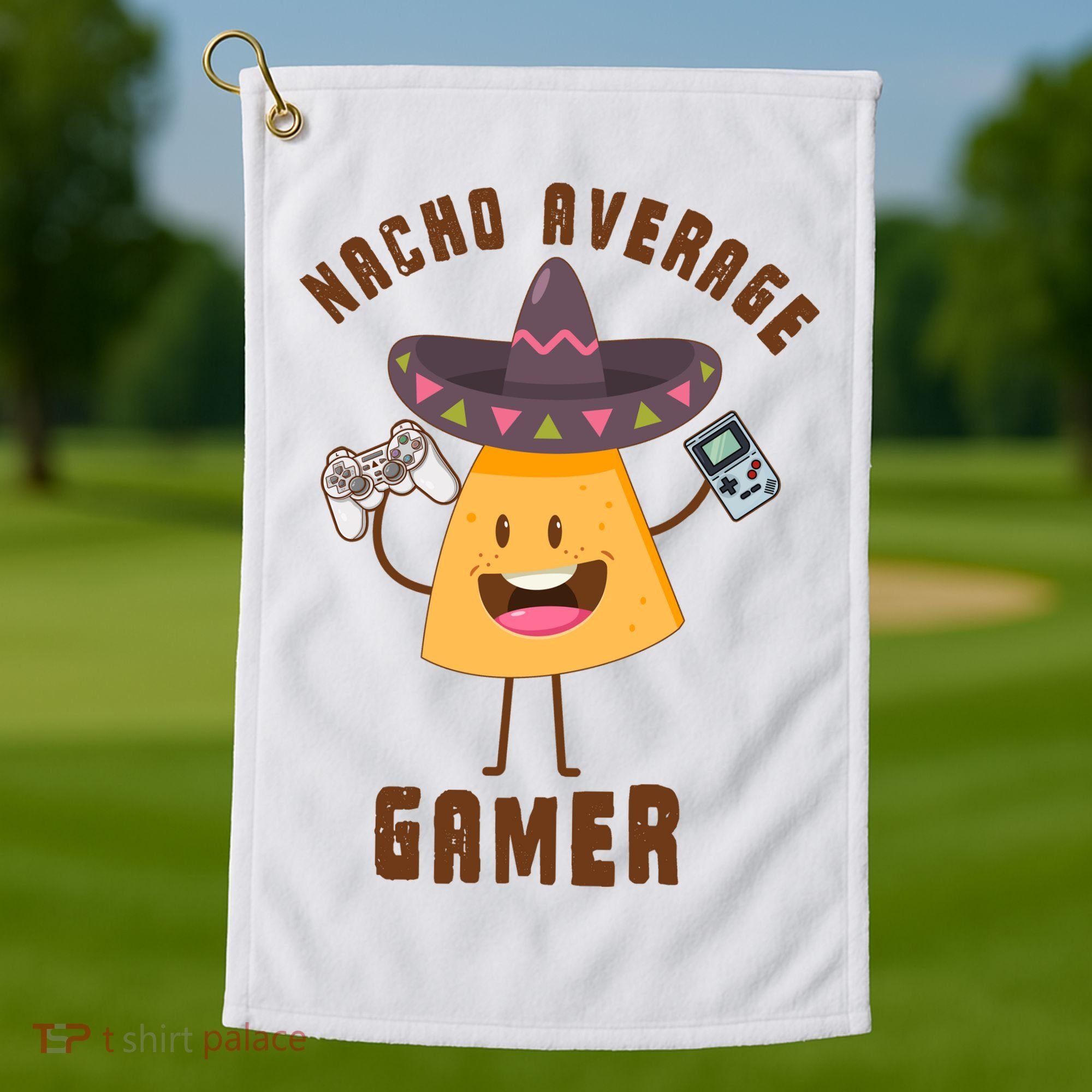 NACHO AVERAGE GAMER FUNNY GAMING MEME Golf Towel