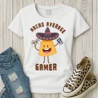 NACHO AVERAGE GAMER FUNNY GAMING MEME Women's T-Shirt thumb 3