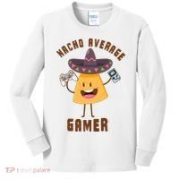 NACHO AVERAGE GAMER FUNNY GAMING MEME Kids Long Sleeve Shirt thumb 0