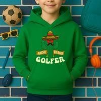 Nacho Average Golfer Golfing Lover Golf Tournament Hobby Kids Hoodie thumb 2