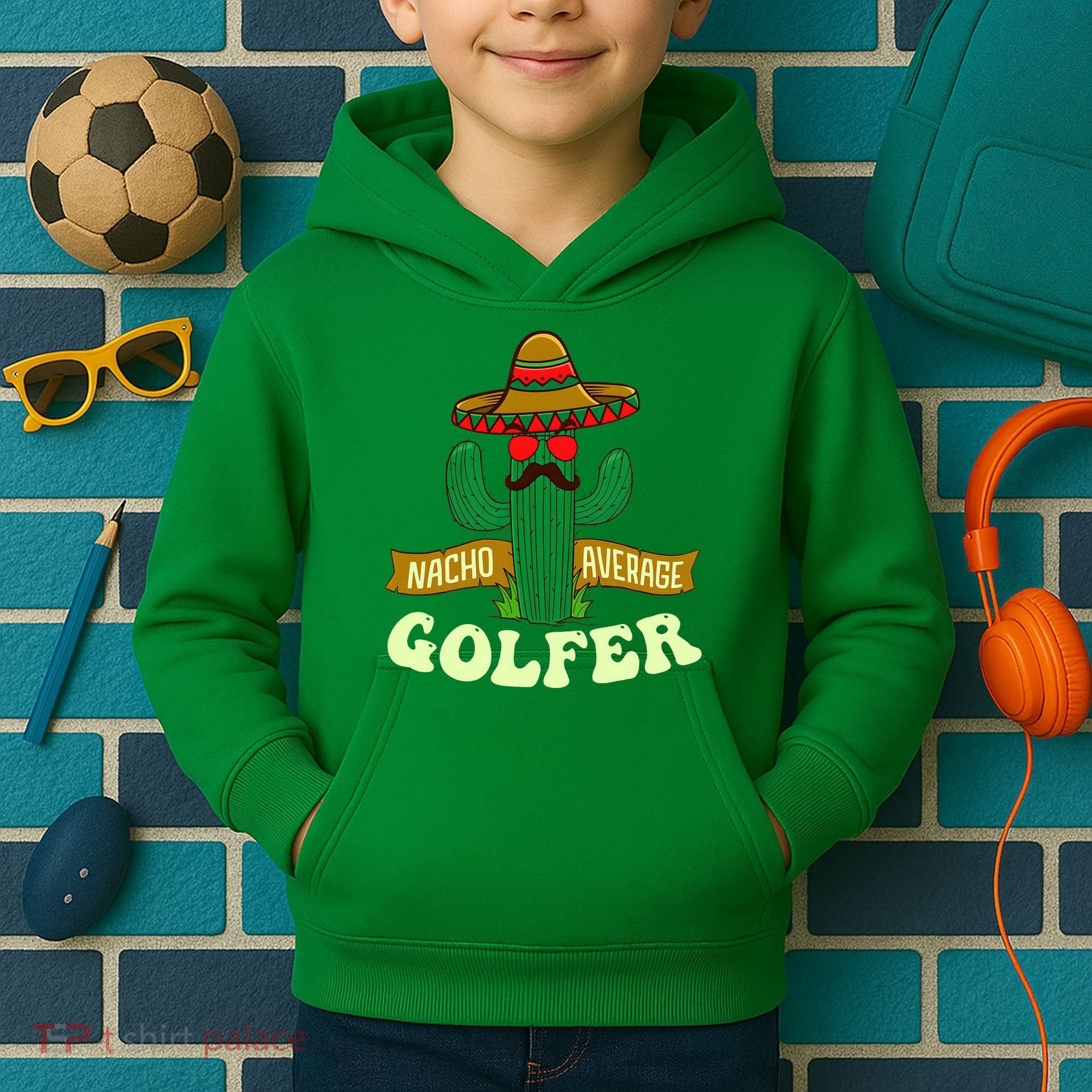 Nacho Average Golfer Golfing Lover Golf Tournament Hobby Kids Hoodie