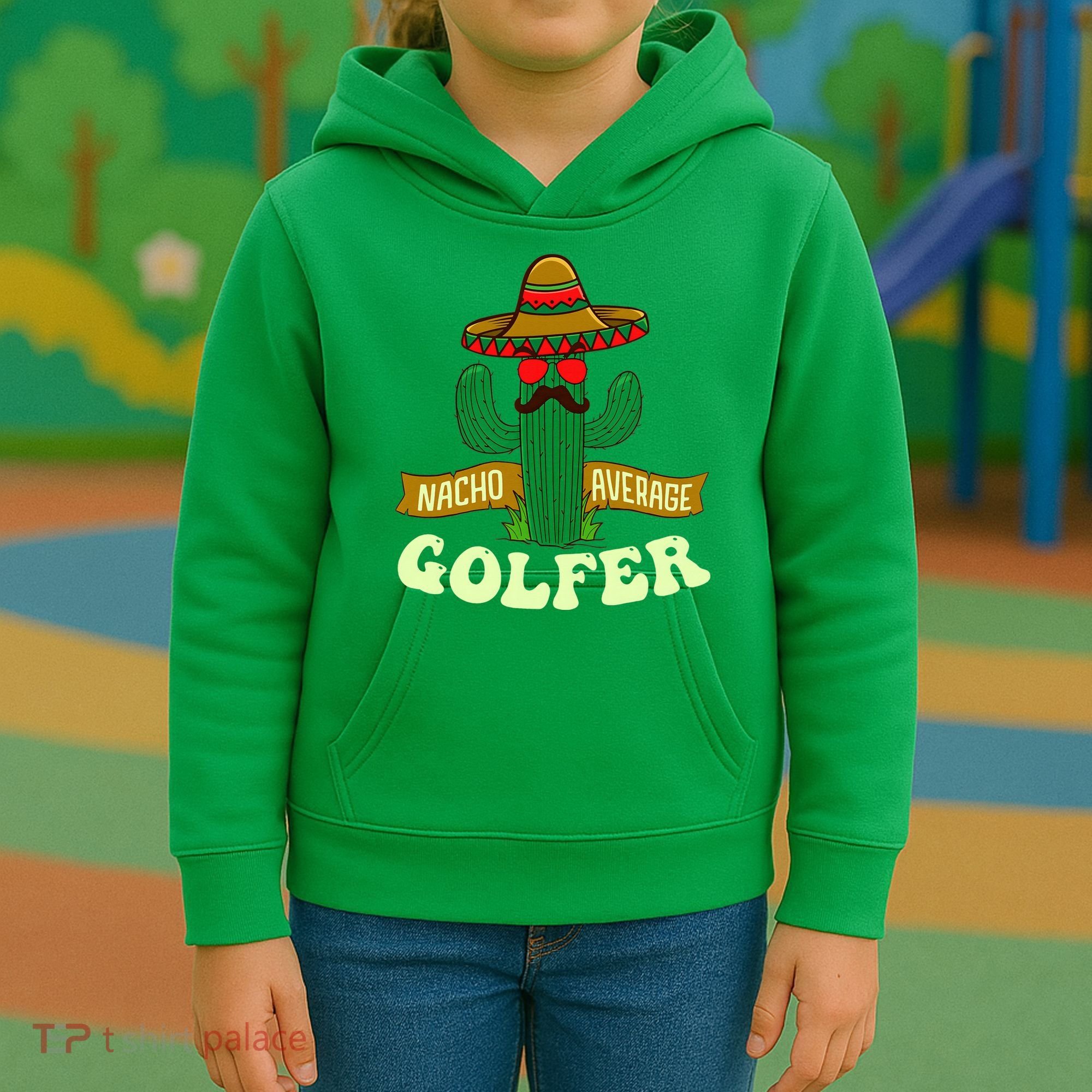 Nacho Average Golfer Golfing Lover Golf Tournament Hobby Kids Hoodie