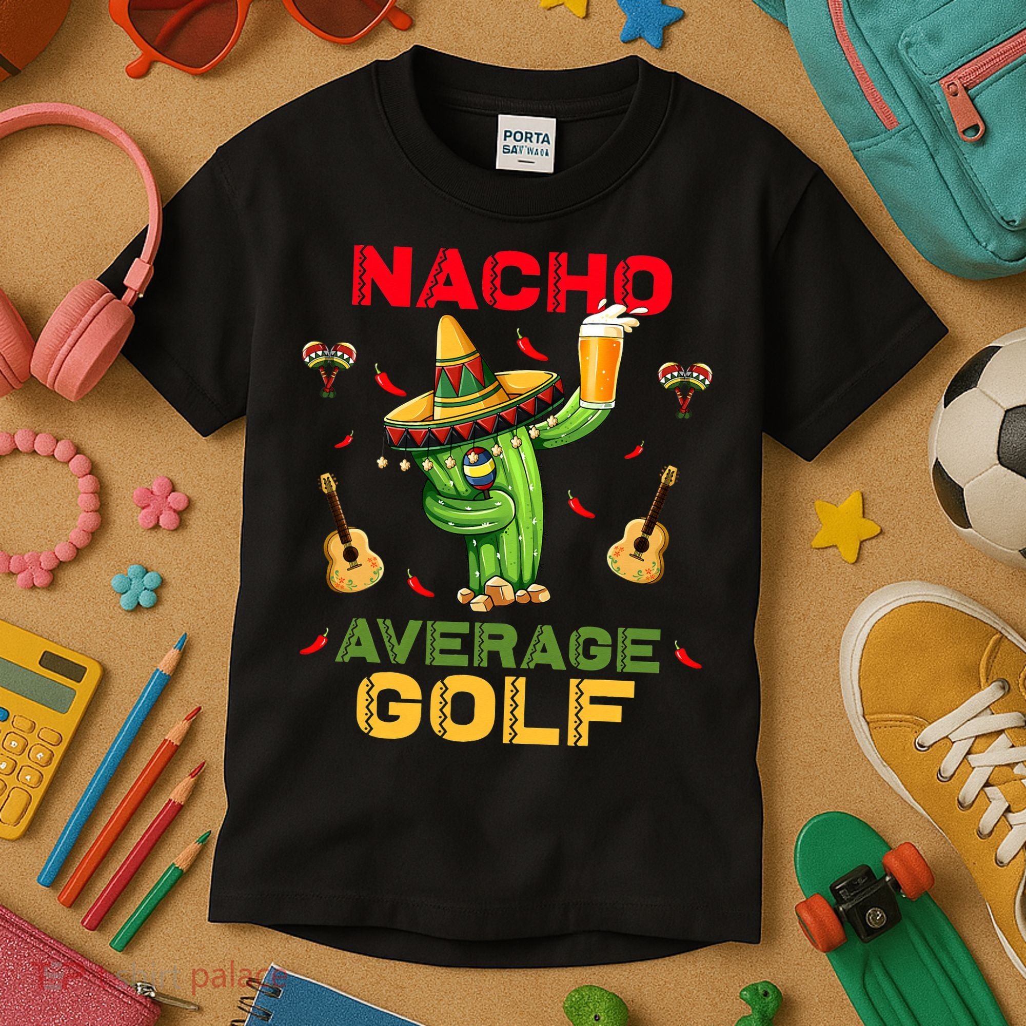 Nacho Average Golf Cinco De Mayo Mexican Fiesta Party Kids T-Shirt