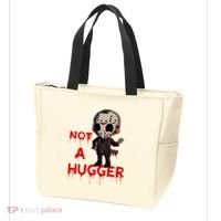 Not A Hugger Funny Jason Friday The 13th Funny Hugger Tote Bag thumb 3
