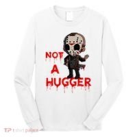 Not A Hugger Funny Jason Friday The 13th Funny Hugger Long Sleeve Shirt thumb 0