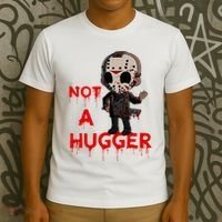 Not A Hugger Funny Jason Friday The 13th Funny Hugger T-Shirt thumb 3