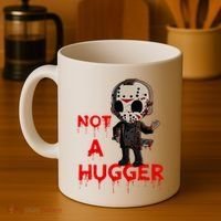 Not A Hugger Funny Jason Friday The 13th Funny Hugger Coffee Mug thumb 4