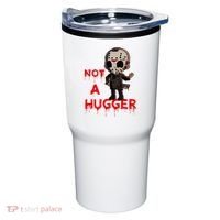 Not A Hugger Funny Jason Friday The 13th Funny Hugger Tumbler thumb 0