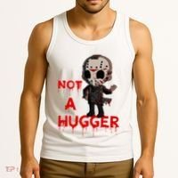 Not A Hugger Funny Jason Friday The 13th Funny Hugger Tank Top thumb 3