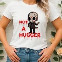 Not A Hugger Funny Jason Friday The 13th Funny Hugger Women's T-Shirt thumb 2