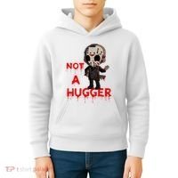 Not A Hugger Funny Jason Friday The 13th Funny Hugger Kids Hoodie thumb 4