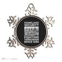 Native American Homeland Security Fighting Terrorism 1492 Ornament thumb 0