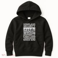 Native American Homeland Security Fighting Terrorism 1492 Kids Hoodie thumb 0