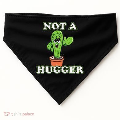 Not A Hugger Personal Boundaries Introvert Warning USA-Made Doggie Bandana