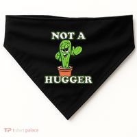 Not A Hugger Personal Boundaries Introvert Warning USA-Made Doggie Bandana thumb 0