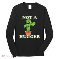 Not A Hugger Personal Boundaries Introvert Warning Long Sleeve Shirt thumb 0