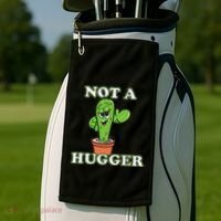 Not A Hugger Personal Boundaries Introvert Warning Golf Towel thumb 2