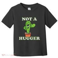 Not A Hugger Personal Boundaries Introvert Warning Toddler T-Shirt thumb 0