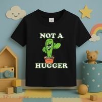 Not A Hugger Personal Boundaries Introvert Warning Toddler T-Shirt thumb 3