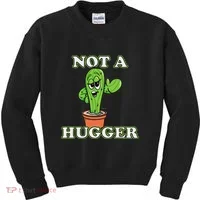 Not A Hugger Personal Boundaries Introvert Warning Kids Sweatshirt thumb 0
