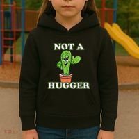 Not A Hugger Personal Boundaries Introvert Warning Kids Hoodie thumb 3