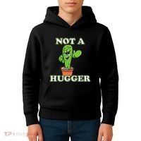 Not A Hugger Personal Boundaries Introvert Warning Kids Hoodie thumb 4