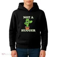 Not A Hugger Personal Boundaries Introvert Warning Kids Hoodie thumb 4