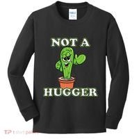 Not A Hugger Personal Boundaries Introvert Warning Kids Long Sleeve Shirt thumb 0