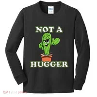 Not A Hugger Personal Boundaries Introvert Warning Kids Long Sleeve Shirt thumb 0