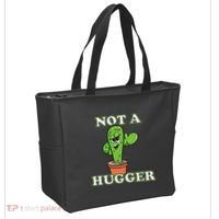Not A Hugger Personal Boundaries Introvert Warning Tote Bag thumb 2