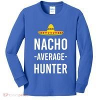 Nacho Average Hunter Deer Duck Hunting Dad Hunt Shooting Funny Gift Kids Long Sleeve Shirt thumb 0