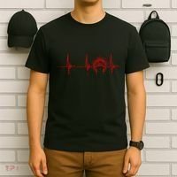 Native American Headdress Indian Chief Heartbeat Ekg Pulse T-Shirt thumb 6