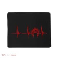 Native American Headdress Indian Chief Heartbeat Ekg Pulse Mousepad thumb 0