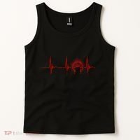 Native American Headdress Indian Chief Heartbeat Ekg Pulse Tank Top thumb 2