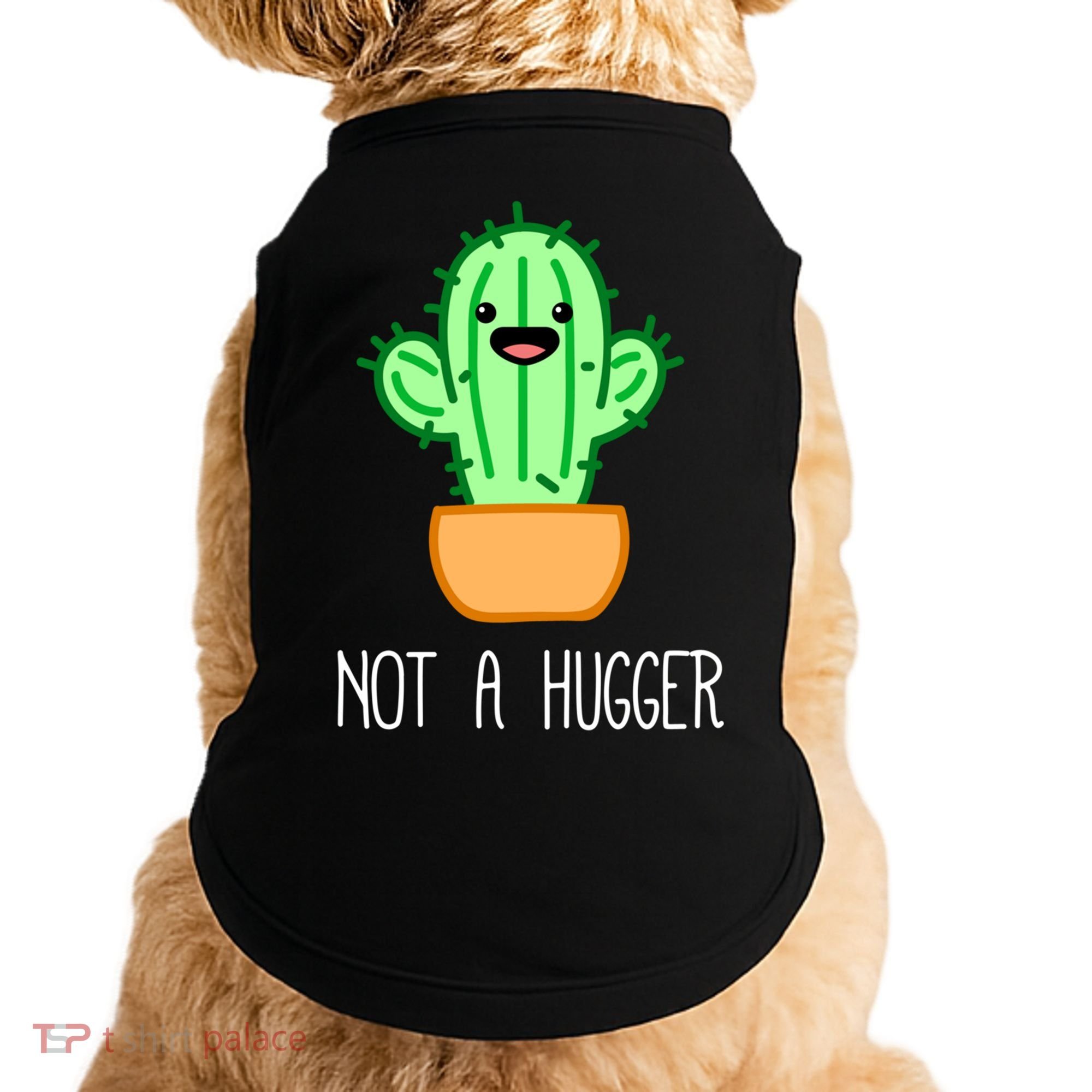 Not A Hugger Cactus Cute Kawaii Do Not Hug Meme Funny Gift Doggie Tank