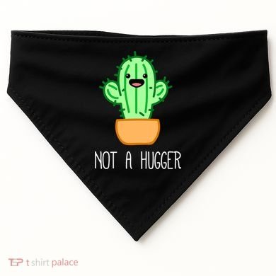 Not A Hugger Cactus Cute Kawaii Do Not Hug Meme Funny Gift USA-Made Doggie Bandana