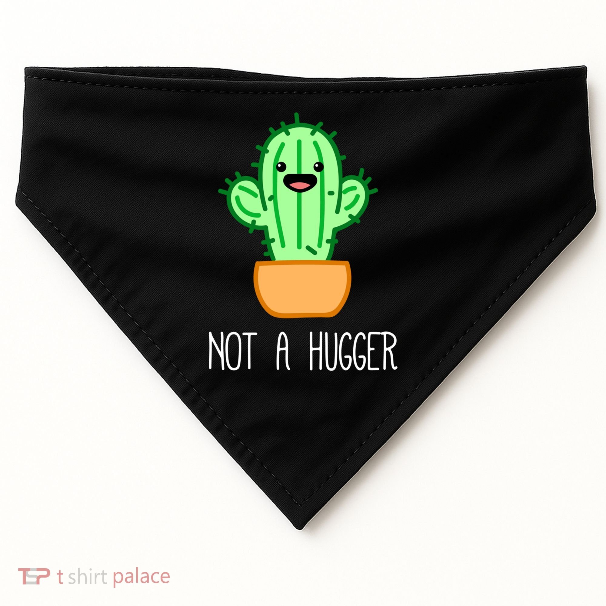 Not A Hugger Cactus Cute Kawaii Do Not Hug Meme Funny Gift USA-Made Doggie Bandana