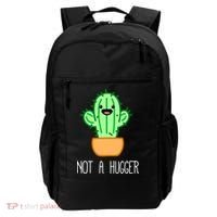 Not A Hugger Cactus Cute Kawaii Do Not Hug Meme Funny Gift Backpack thumb 0