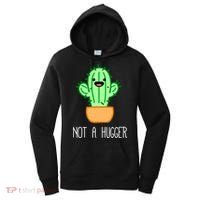 Not A Hugger Cactus Cute Kawaii Do Not Hug Meme Funny Gift Women's Hoodie thumb 0