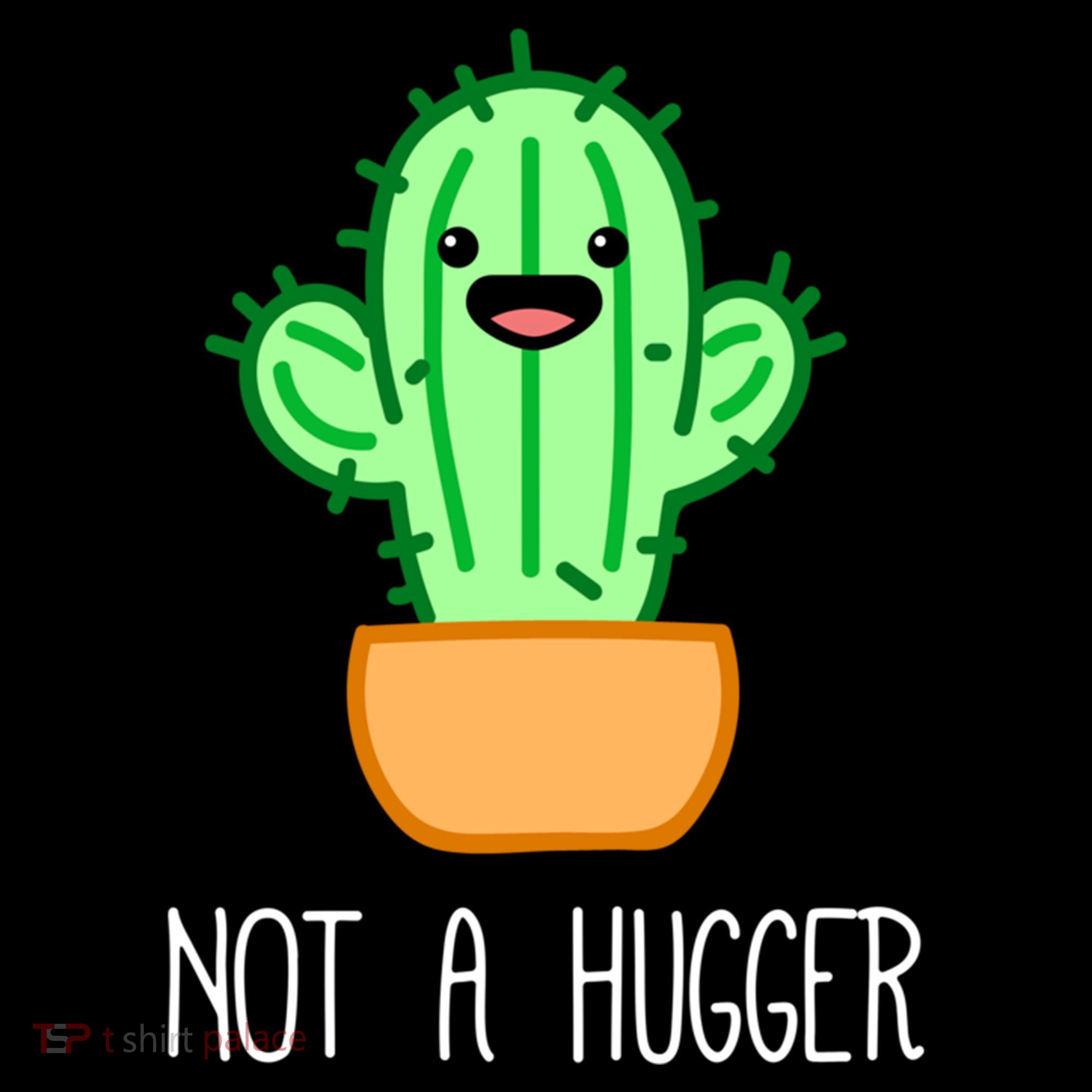 Not A Hugger Cactus Cute Kawaii Do Not Hug Meme Funny Gift Women's Hoodie