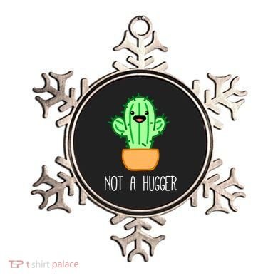 Not A Hugger Cactus Cute Kawaii Do Not Hug Meme Funny Gift Ornament