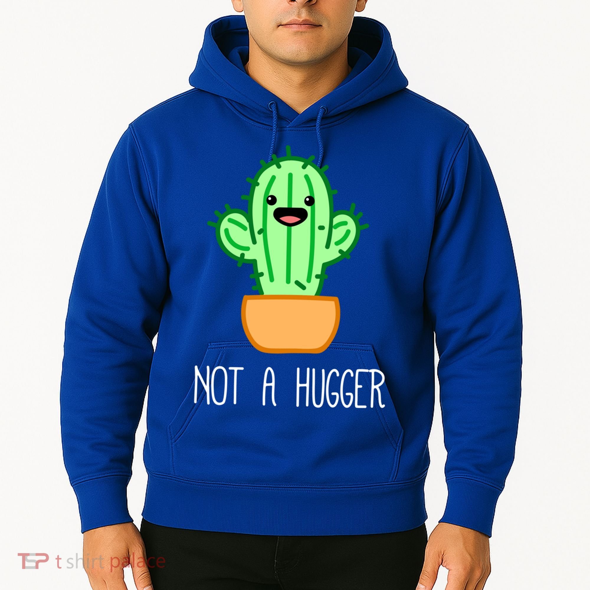 Not A Hugger Cactus Cute Kawaii Do Not Hug Meme Funny Gift Hoodie